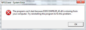 D3DCOMPILER 43 dll     Windows 7 10 x64