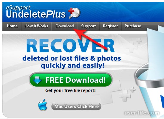 Восстановление файлов с программой UndeletePlus