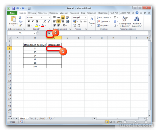 Log в Excel (функция Эксель)