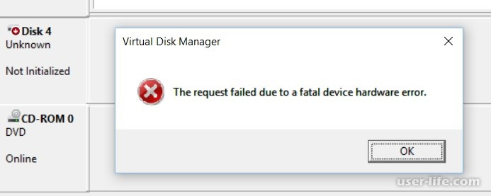 Ошибка ввода вывода. Ошибка ввода вывода на устройстве. Fatal Error request failed. Ошибка hal_initialization_failed.