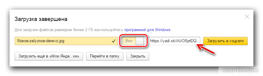 URL Яндекса.