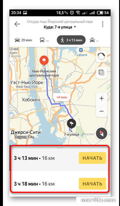 Как проложить маршрут пешком в Яндекс Картах