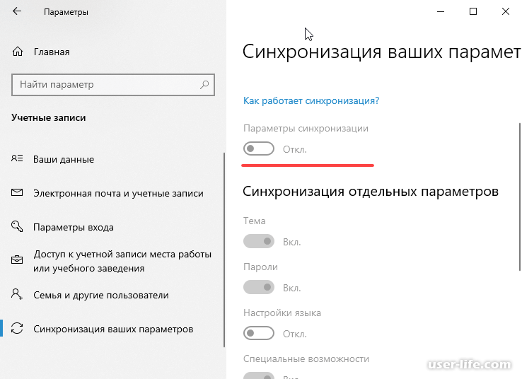 Центр синхронизации windows 8 отключить